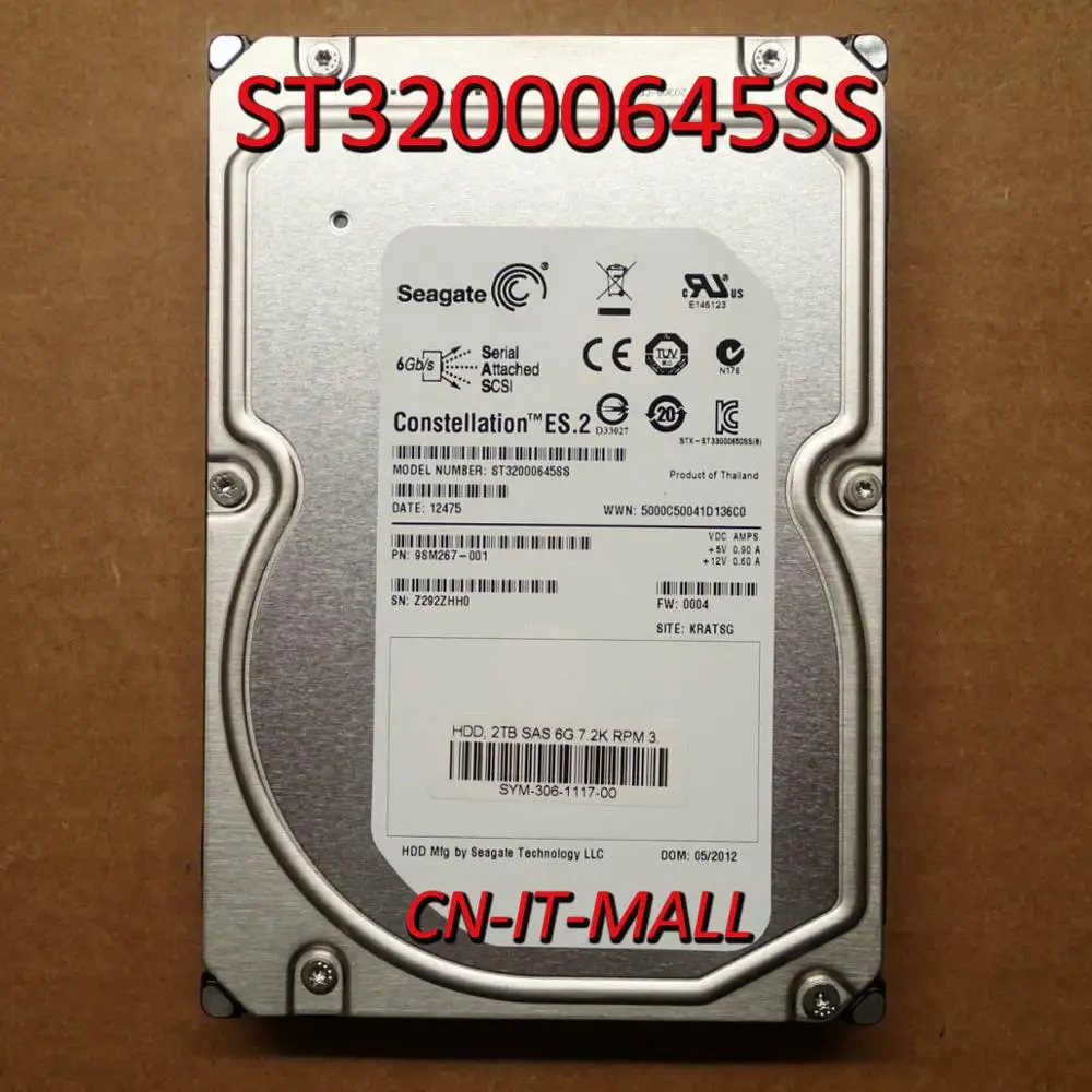 Внутренний жесткий диск Seagate Constellation ES.2 ST32000645SS 7200 об/мин 64 Мб кэш SAS 6 3 5