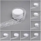 Лента из белой кружевной ткани с вышивкой сделай сам, 10 ярдов, 25 мм