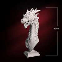 60mm resin model dragon bust figure unpainted no color dw 008