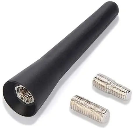 

Doiplent universal car aerial 6.5 cm (2.5 inch) small short car aerial, mini car radio accessories FM/AM inputs M5 M6 black