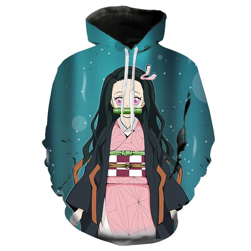 

Толстовки с 3D принтом аниме «рассекающий демонов» для мужчин и женщин, модная повседневная Уличная одежда, крутые свитшоты, забавные мультя...