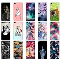 silicon case for huawei p8 lite case soft tpu painted back phone cover for huawei p8 lite 2015 2016 full protection coque bumper