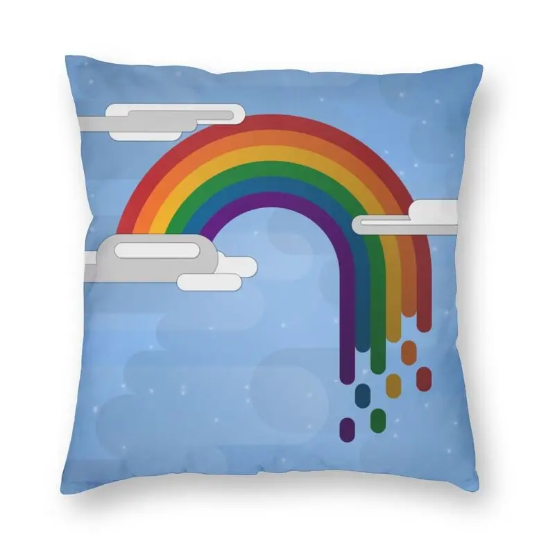 

Minimalist LGBT Drip Rainbow Cushion Cover Sofa Home Decorative GLBT Gay Lesbian Pride Flag Square Throw Pillow Case 45x45
