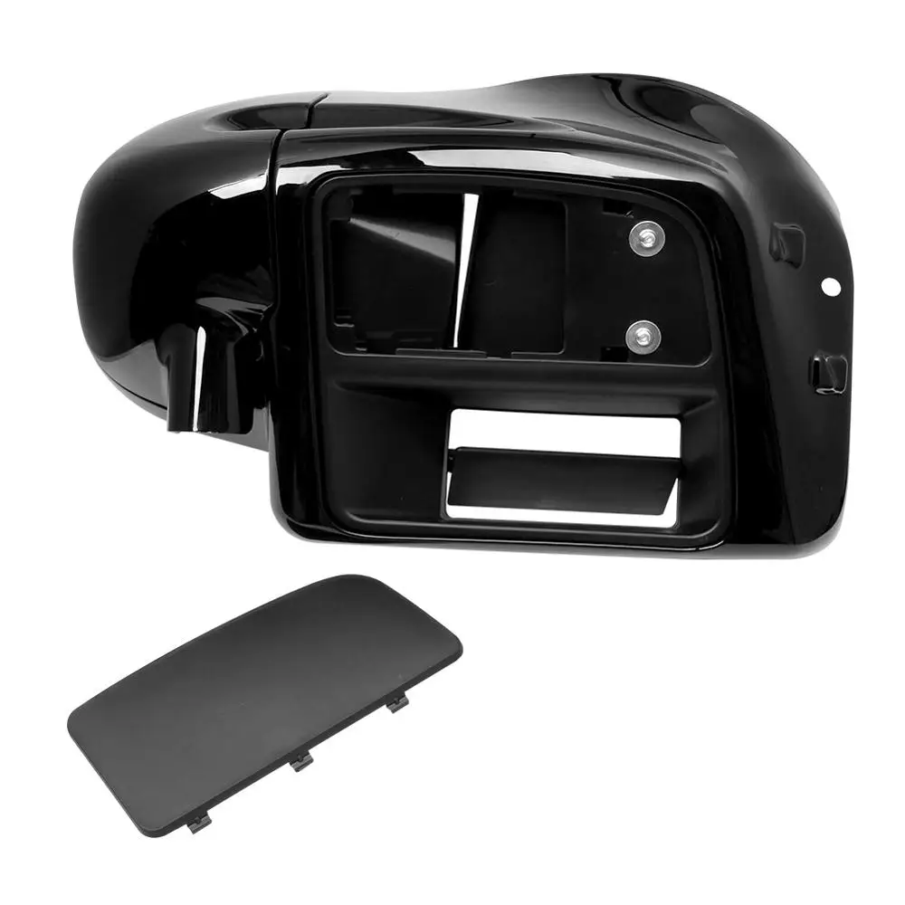 

Vivid Black Lower Leg Warmer Vented Fairing Glove Box For Harley Touring Road King Street Electra Glide Ultra FLTR 2014-2020