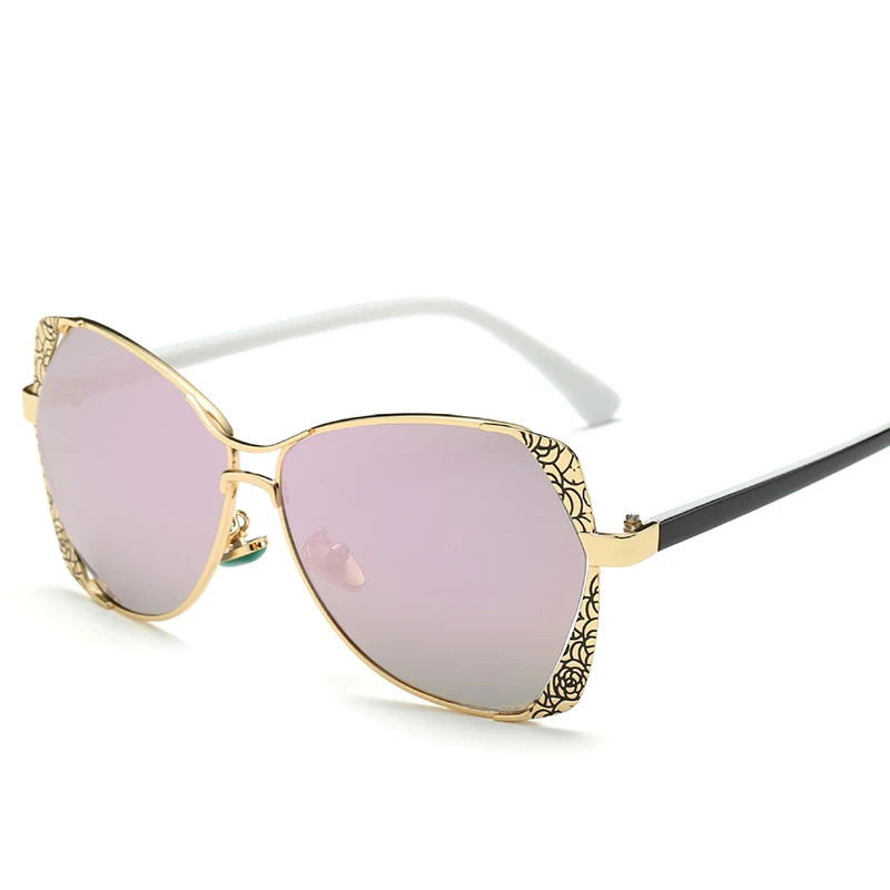 Звездный стиль HD поляризованные женские роскошные солнцезащитные очки Брендовые дизайнерские новейшие женские UV400 женские солнцезащитные очки с коробкой - Цвет линз: purple