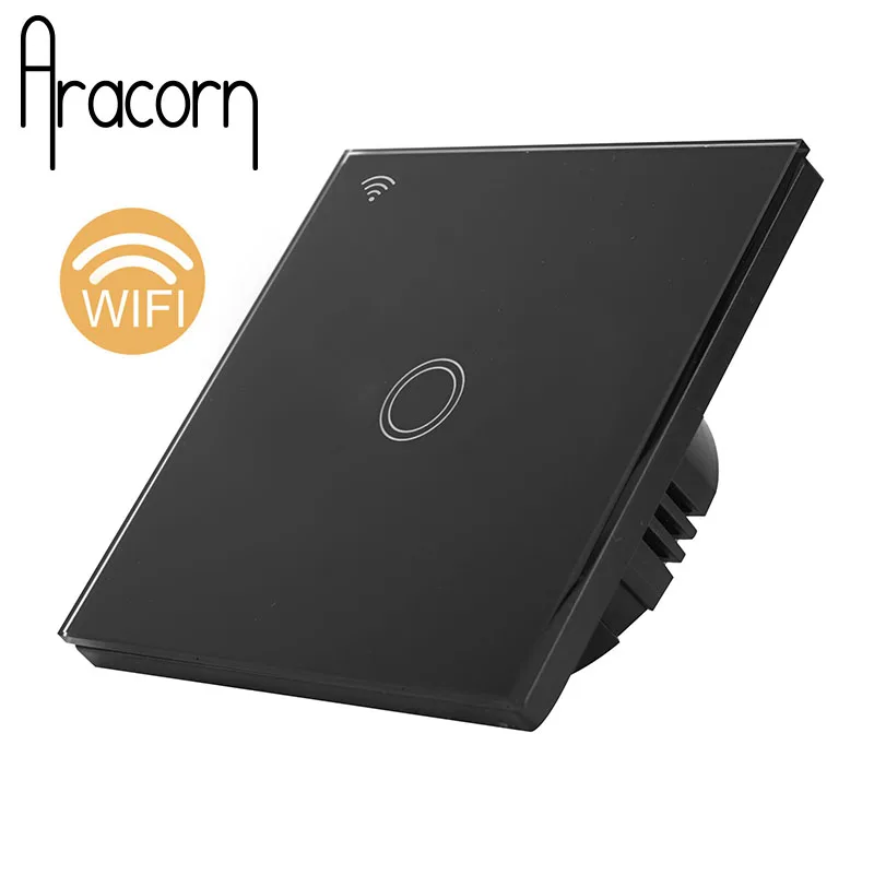 

Aracorn с украшением в виде кристаллов Стекло Wi-Fi настенный выключатель Смарт Голосовое управление Alexa Мощность 1/2/3 Gang