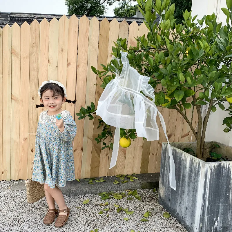 Весна 2020 Новое поступление милое Хлопковое платье в Корейском стиле с длинными