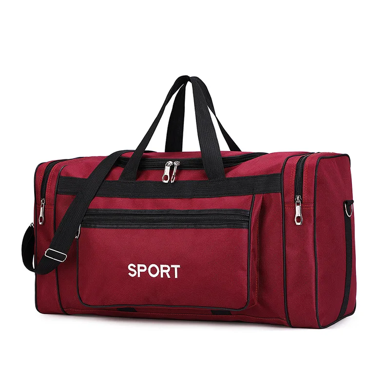 Waterproof Men Sport Travel Bag Women GYM Bags New Red Yoga Fitness Bag Unisex Handbag Large Capacity Nylon Duffle Bag XA165K - Цвет: Red