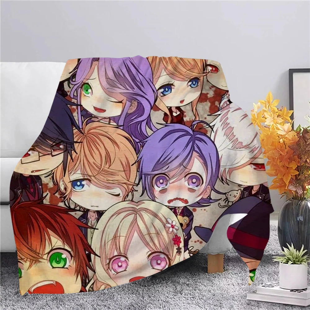 

Anime Diabolik Lovers Flannel Blanket 3D Print Blanket for Bed Adult Kid Quilt Cover Sofa Travel Office Character Throw Blanket