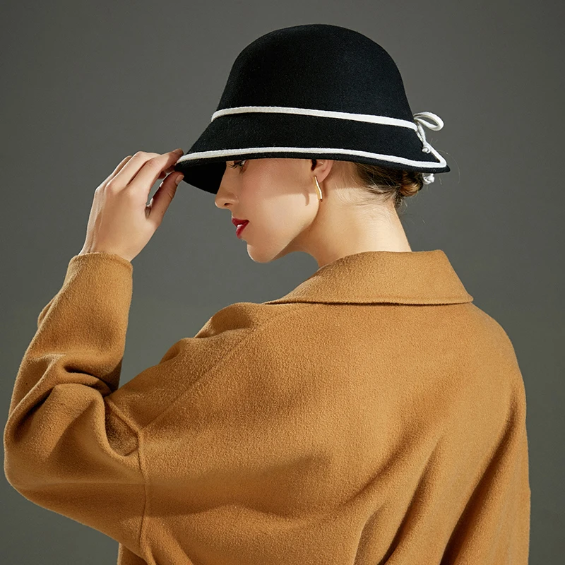 Зимняя женская шапка шерстяная рыбака уличная мода универсальная джазовая