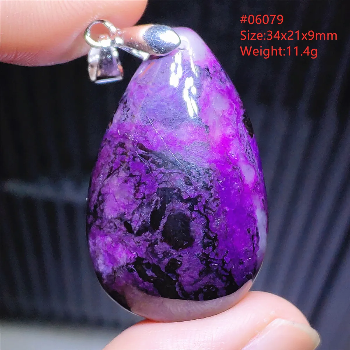 Natural Purple Sugilite South Africa Pendant Water Drop Oval Rare Women Sugilite Pendant Necklace Healing Jewelry AAAAAA