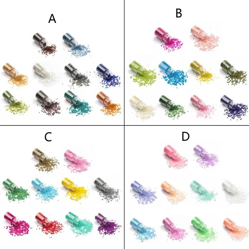 

10 Color 2mm Mini Pony Glass Seed Beads Beading Bracelet Necklace Jewelry Making L4ME