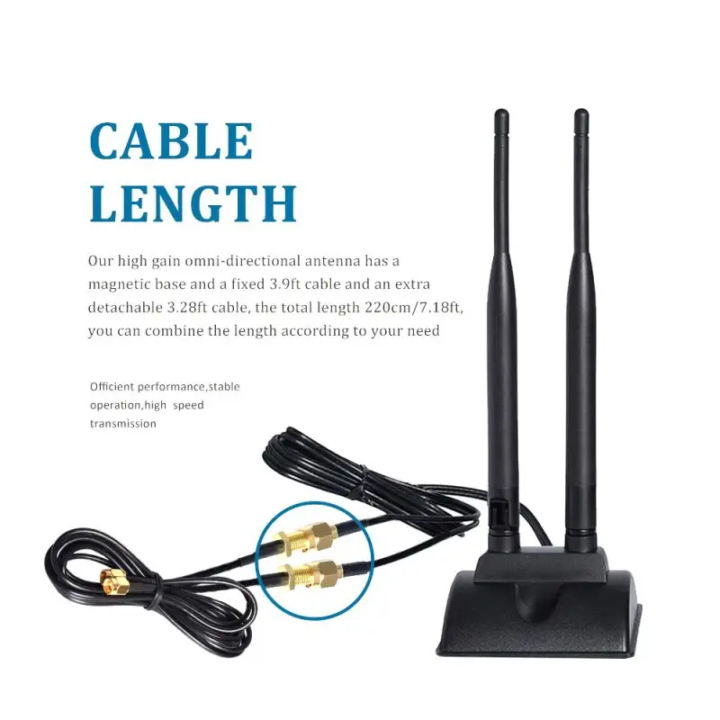 

SMA Interface Extension Line WIFI 2 6D Wireless Card Router Mobile Antenna router mobile antenna With Magnet