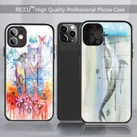 animals fall in love with painted phone case tempered glass for iphone 13 12 pro max mini 11 pro xr xs max 8 x 7 plus covers