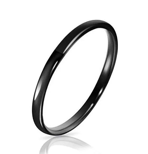 

Jewelry stainless steel tail ring pair ring domineering fashion ring black and white ring couple