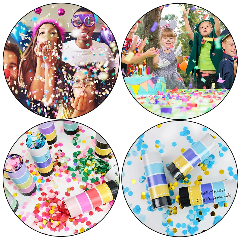 

1Pc Colorful Confetti Firework Tube Wedding Decorations DIY Throw Tissue Confetti Festival Party Birthday Celebration Surprise