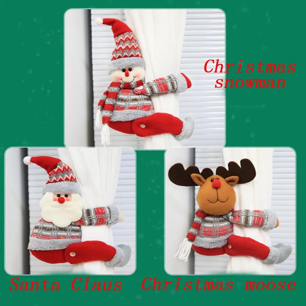 Рождественские занавески зажимы для галстуков Рождественский Санта Клаус с