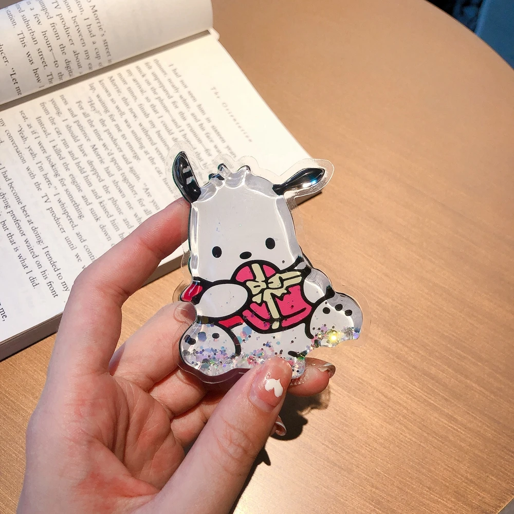 

New Quicksand Anime Cartoon Expanding Stand Mount Phone Socket Fold Mobile Smartphones Pocket Desktop Bracket Phone Stand Holder