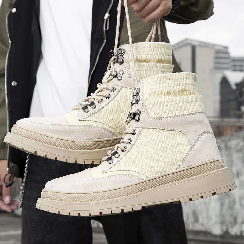

Fashion Men Casual Shoes High Sneakers Men's Top Shoes Shoe Casual Man Boots Men Sports Mens Hightop For Sneaker Leather