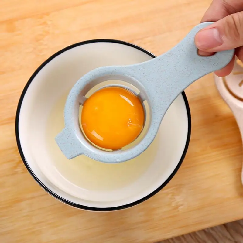 Egg Liquid Filter Protein Skimmer Kitchen Accessories Mini Handheld Design Baking Tool Wheat Straw images - 6