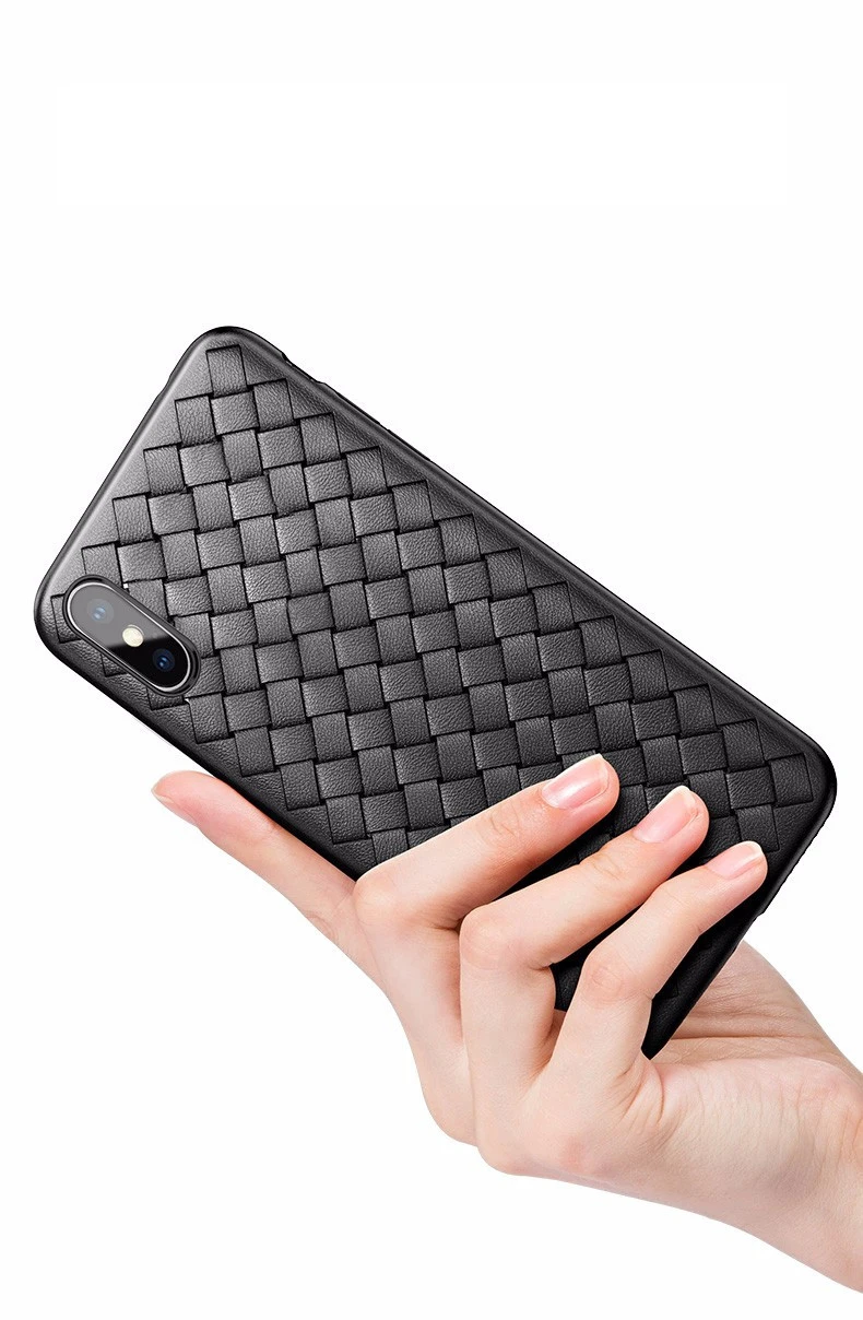 Тканый узор мягкий чехол для iPhone 6 6S plus 3 чистый цвет задняя 7 7S Plus X XS Max XR |