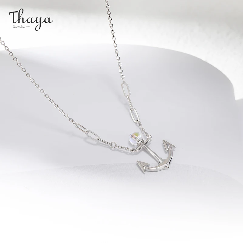 

Thaya Original Design Anchor 40+5cm Necklace For Women Elegant Necklace Pendants Handmade Crystal Luxury Jewelry Gift For Girl