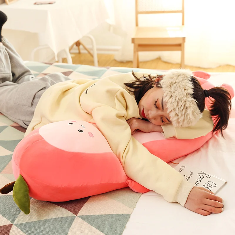 

35-110cm Cute Cartoon Avocado Strawberry Peach Plush Toys Stuffed Soft Lovely Animals Pillow Dolls For Kids Girls Birthday Gifts