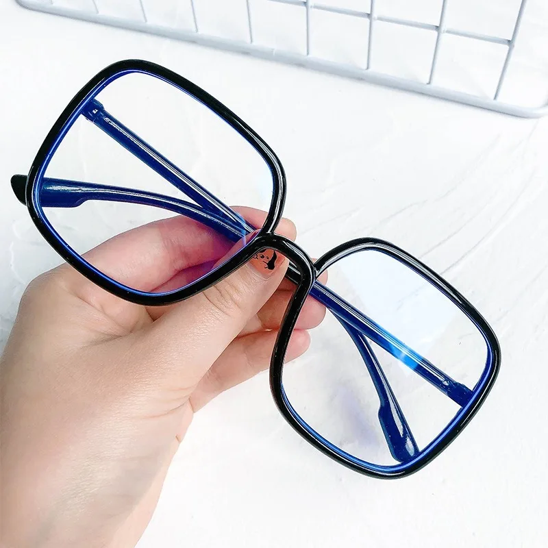 

HUHAITANG New Fashion Large Frame Plain Mirror Box Anti-Blue Eyeglasses Fixing DeviceFashion