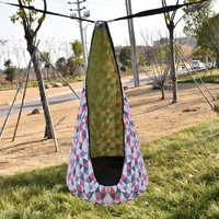 children hanging tent kids pod swing aerial sling hammock with air cushioned chair for outdoor recreational camping courtyard