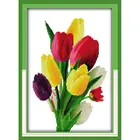 Набор для вышивки крестиком тюльпан, 14CT 11CT