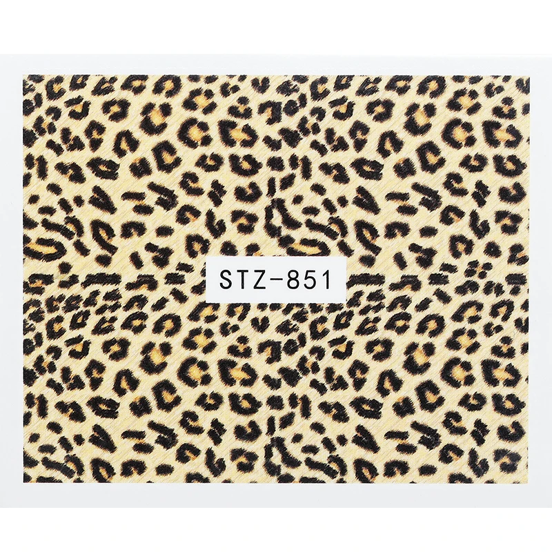 1 шт леопардовая печать наклейки фольги дизайн ногтей сексуальные амулеты лак
