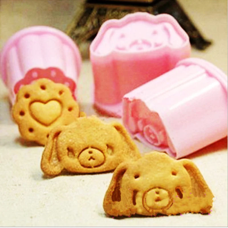 Ветер цветок 3 шт./компл. DIY форма печенья в форме собаки для трехмерная мультяшная