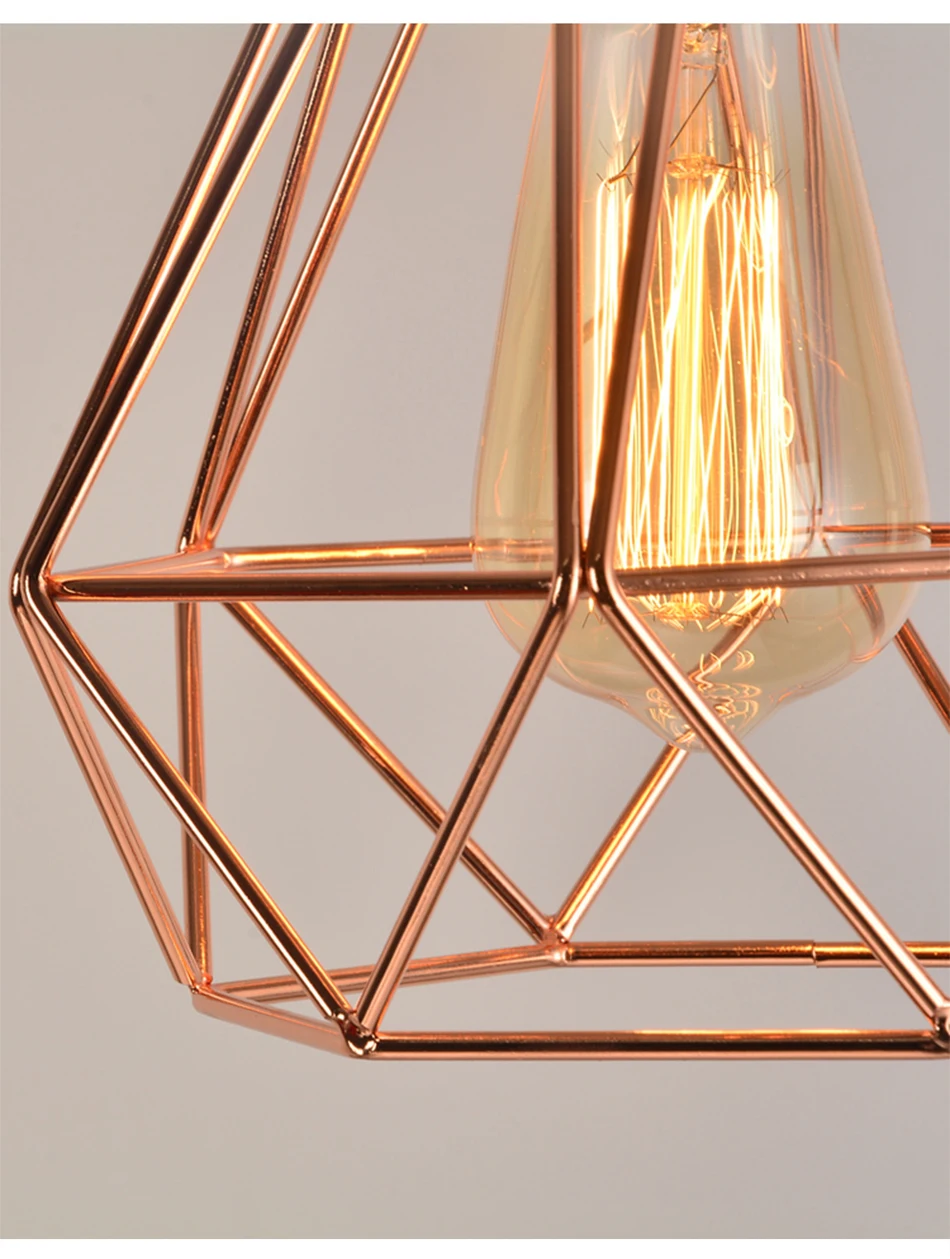 Скандинавский ресторан железное искусство одиночная Подвесная лампа простой