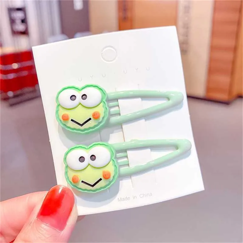 2PCS/Set New Girls Cute Cartoon Rabbit Bear Frog Duck Hairpins Kids Sweet Hair Clips Barrettes Headband Fashion Accessories - купить по