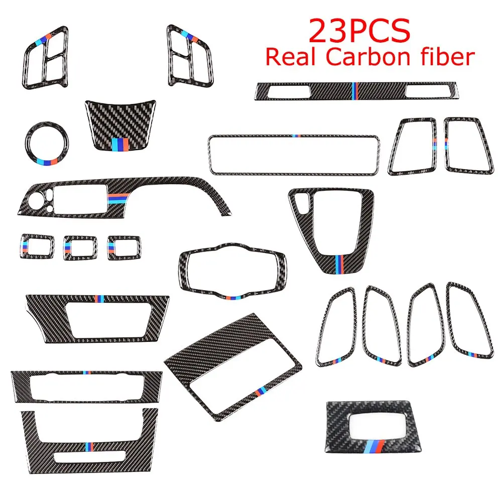 

23pcs Real Carbon Fiber Inner Decoration Trim For BMW 3 Series E90/92/93 2005-12