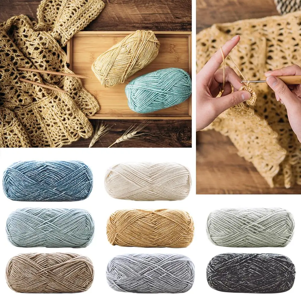 Мягкая Шелковая хлопчатобумажная пряжа для вязания детское шерстяное одеяло