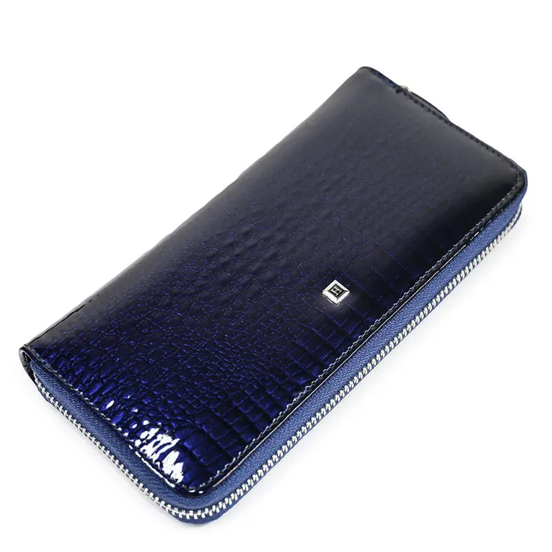 blue HH Модные женские кошельки и кошельки, женские кошельки на ремешке, Женский Длинный кошелек на молнии, Дамский кошелек для удостоверения личности, портмоне, Аллигатор, клатч - Цвет: blue