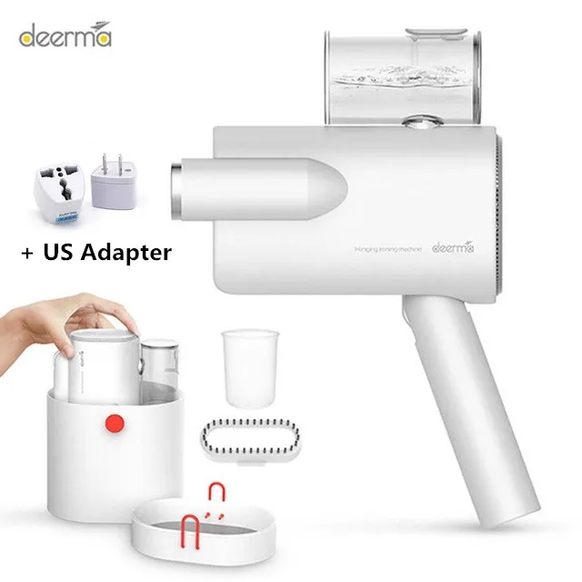 Add US Adapter Xiaomi Deerma складной ручной отпариватель одежды паровой утюг бытовой портативный маленькая одежда стерилизация морщин - Цвет: Add US Adapter