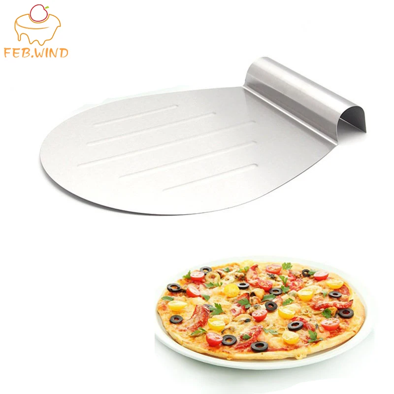 Лопатка Для Выпечки Пиццы скребок переносной поднос из нержавеющей стали для
