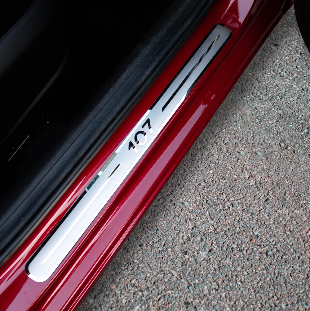 Накладка на порог автомобиля из нержавеющей стали для Peugeot 107 2017 2020 2