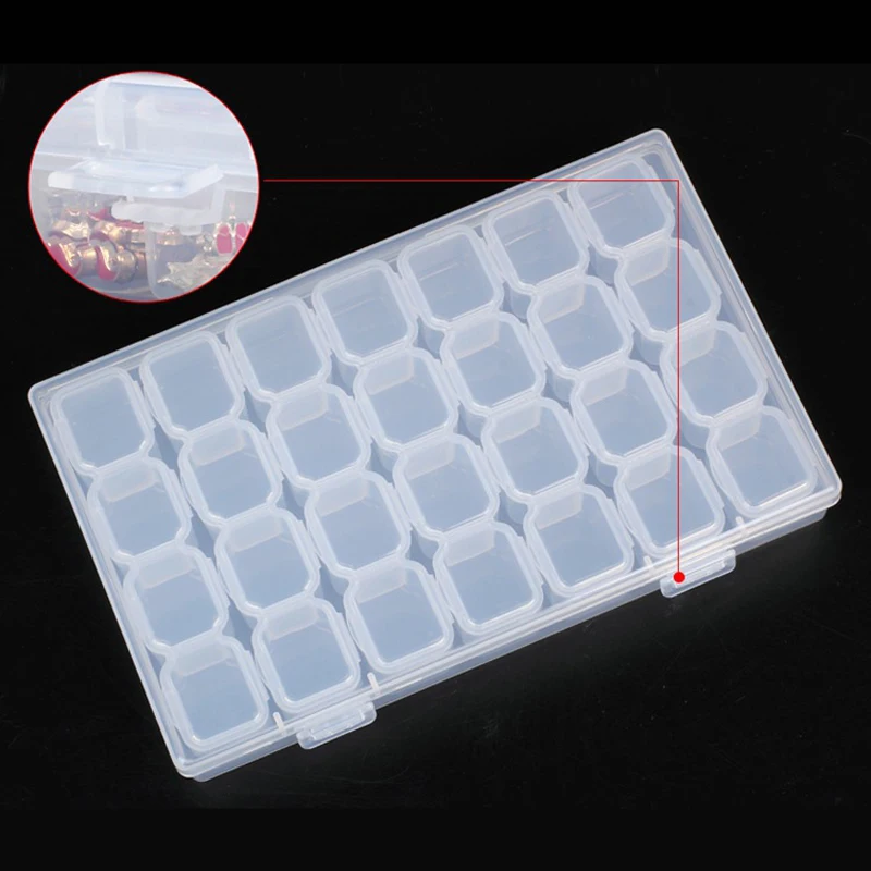 

Nail Art Storage Case Rhinestones Gems Accessories Plastic Empty Container for Nail Decoration Rhinestones Beads Storage Box