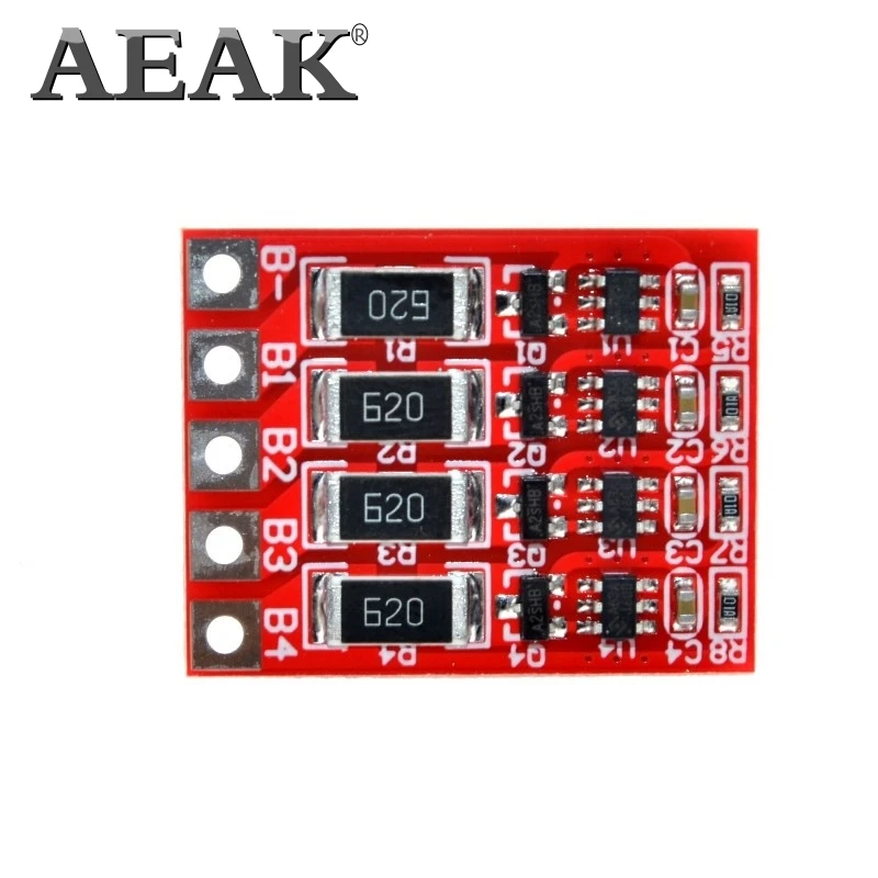 Защитная плата AEAK 4S BMS с балансом для телефона литиевая железная фосфатная