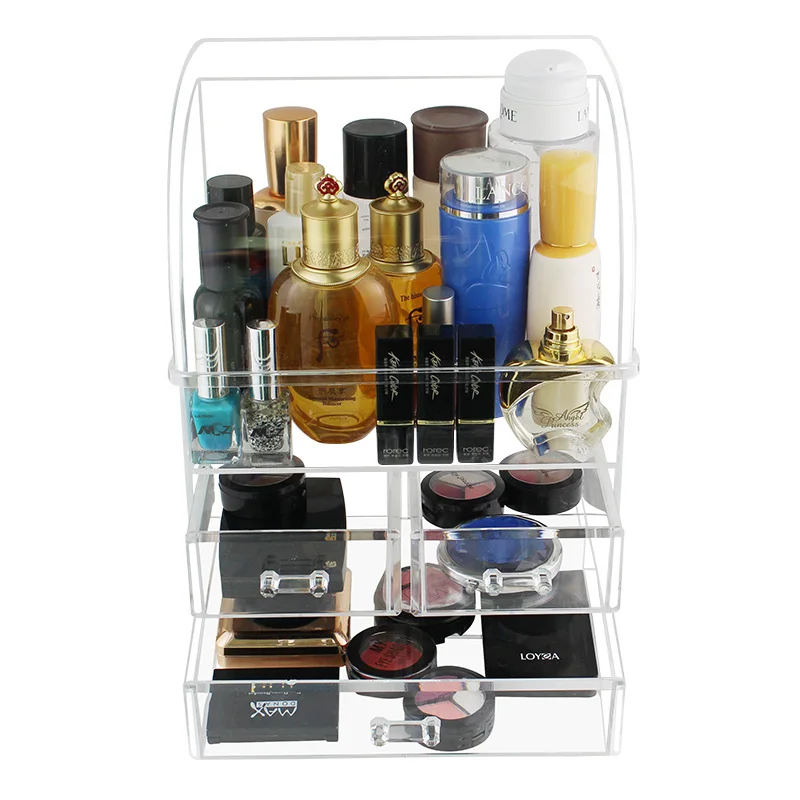 transparent acrylic make up jewelry storage box removable household makeup organizer box organizer hot sell free global shipping