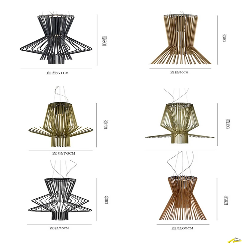 Kopen Nordic Moderne Metalen Kooi Hanglampen Foscarini Birdcage Led Diy Hanger Lampen E27 Opknoping Lampen Voor Foyer Keuken Slaapkamer