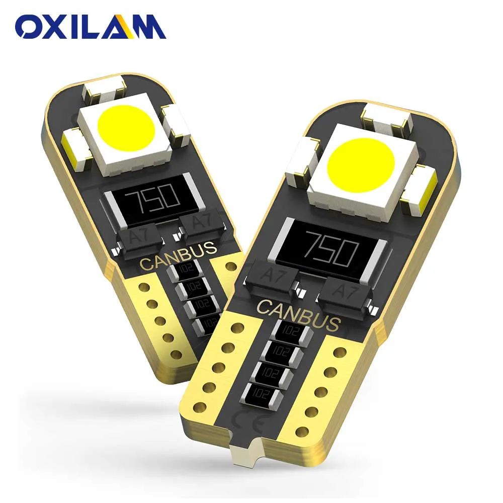 

OXILAM 2 шт. T10 W5W светодиодный светильник Canbus 168 194 анти-гипервспышка Светодиодный лампа для салона автомобиля купольный светильник для Чтения н...