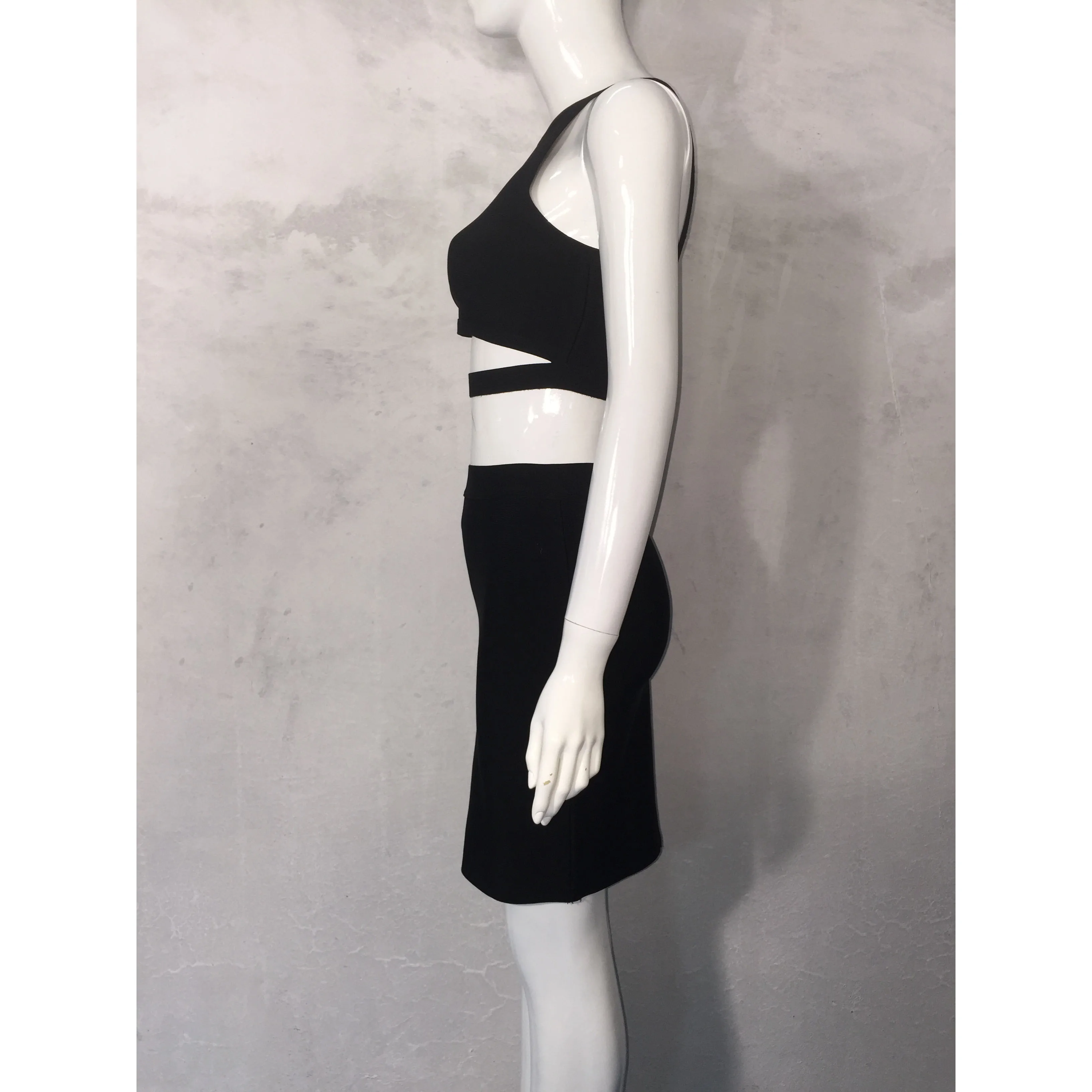 

2 Piece Set Bandage Vest Dress Set New Summer Fashion Women Black Lady Hollow OutSexy Elegant Casual Party Bodycon Dresses Suit