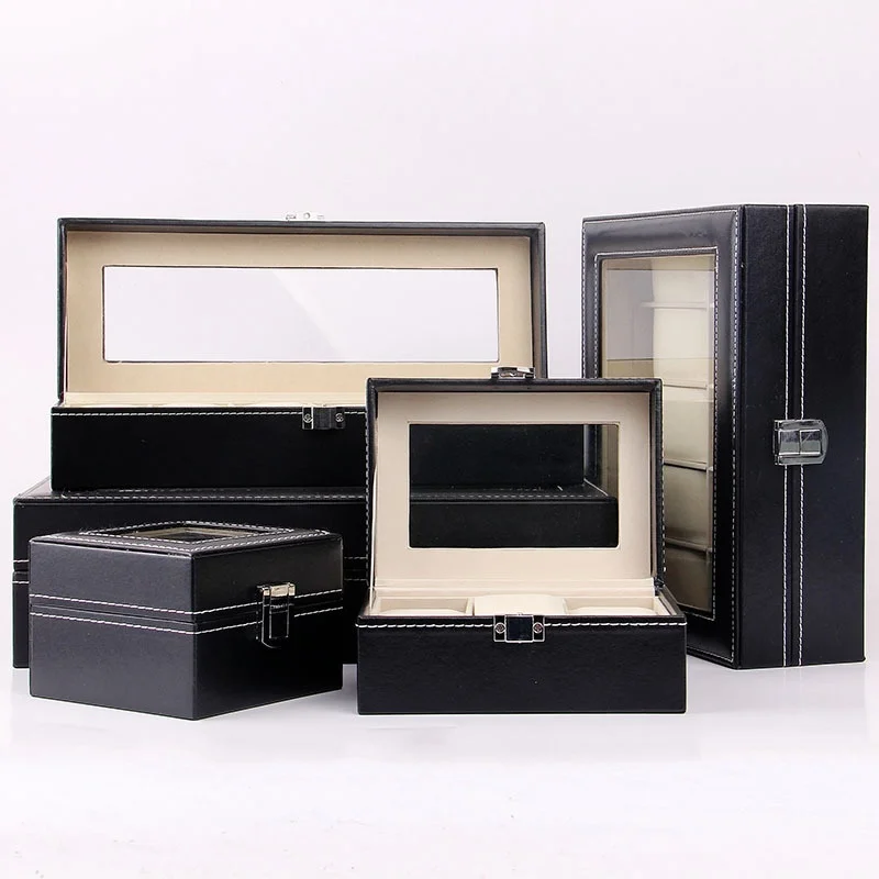 5-12 Слот коробка для часов кожаный Дисплей Органайзер ящик ювелирных изделий