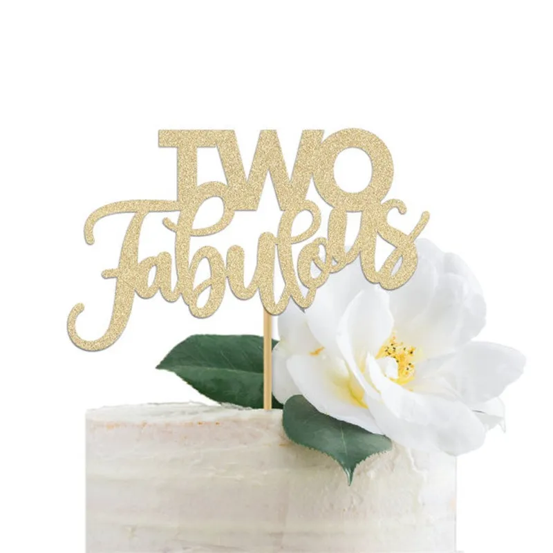 Изготовленный На Заказ Топпер для торта Two Fabulous/украшение второго дня рождения