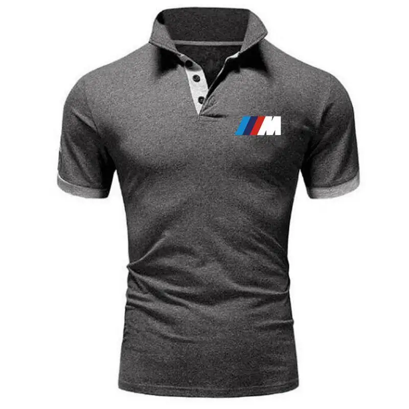 

Summer BMW short Sleeve Polo Shirt men polo shirts casual Slim Solid Printing business men's polo shirts men's clothing