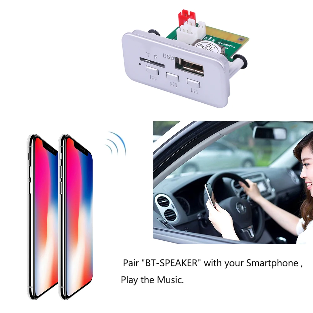 Kebidu 12 в MP3 WMA беспроводной Bluetooth 5 0 декодер плата аудио модуль USB FM TF радио AUX вход